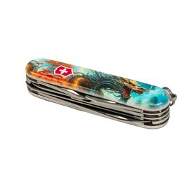 Многофункциональный нож Victorinox Huntsman Zodiac Боевой дракон 1.3713.7_Z3230p, Принт: Боевой дракон, изображение 4