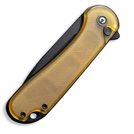 Кишеньковий ніж Civivi Button Lock Elementum золотий C18062P-8, Покриття клинка: Black, Колір: Gold, зображення 6