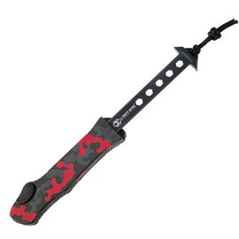 Кишеньковий ніж Heretic Hydra Tanto Two Tone Black Blade Red Camo (H006-10A-RCAMO), Покриття клинка: DLC, Колір: Red Camo, Тип ріжучої кромки: Гладке лезо, зображення 3