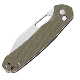 Кишеньковий ніж CJRB Pyrite Wharncliffe G10 Green (J1925A-GN), Покриття клинка: SW (Stonewash), Колір: Оливковий, зображення 3