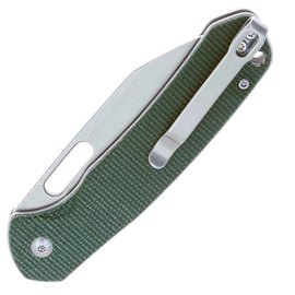 Карманный нож CJRB Pyrite Wharncliffe Micarta Green (J1925A-MGN), Покрытие клинка: SW (Stonewash), Цвет : Green, изображение 3