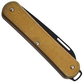 Маленький складной нож Fox Vulpis Black Blade Brass (FX-VP130 OTB), Покрытие клинка: Black Top Shield&reg;, Цвет : Brown, изображение 6