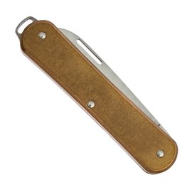 Маленький складной нож Fox Vulpis Brass Brown (FX-VP130 OT), Покрытие клинка: Polished, Цвет : Brown, изображение 5