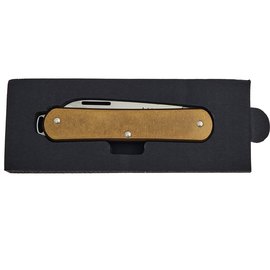 Маленький складной нож Fox Vulpis Brass Brown (FX-VP130 OT), Покрытие клинка: Polished, Цвет : Brown, изображение 6