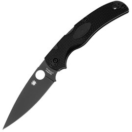Карманный нож Spyderco Native Chief Black Blade (C244PBBK), Покрытие клинка: DLC, Цвет : Black, Тип режущей кромки: Гладкое лезвие