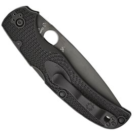 Карманный нож Spyderco Native Chief Black Blade (C244PSBBK), Покрытие клинка: DLC, Цвет : Black, Тип режущей кромки: Полусеррейтор, изображение 4