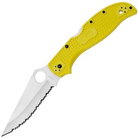 Карманный нож Spyderco Stretch 2 XL Yellow (C258SYL), Цвет : Yellow, Тип режущей кромки: Серрейтор