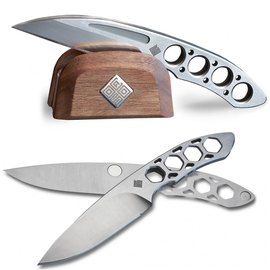 Набор сувенирных ножей Ocaso Duo Desk Knife Spear Point с подставкой из древесины ореха (80DKS), изображение 2