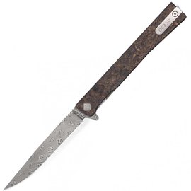 Нож сувенирный Ocaso Solstice Fat Carbon Gold Damascus (10IFG), Цвет : Gold 