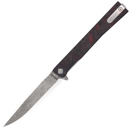Ніж сувенірний  Ocaso Solstice Fat Carbon Red Damascus (10IFR), Колір: Red