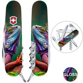 Многофункциональный нож Victorinox Camper Animal Хамелеон 1.3613.3.F1020pw