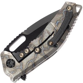 Кишеньковий ніж Heretic Medusa Tanto DLC Magnacut Flamed Titanium Grey (H009-6A-FTI), зображення 4
