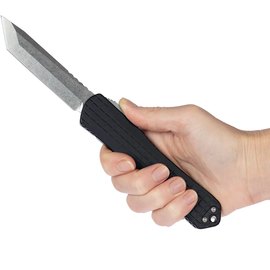 Кишеньковий ніж Heretic Manticore X Tanto Edge Stonewash Aluminum Black (H031F-2A), зображення 5