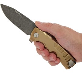 Кишеньковий ніж Lionsteel ROK Damascus Titanium Gold (ROK DD GL), Колір: Gold, зображення 5
