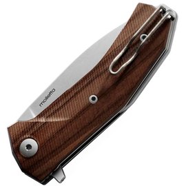 Карманный нож Lionsteel Kur Santos (KUR ST), Покрытие клинка: Satin, Цвет : Коричневый, Материал рукояти: Santos wood, изображение 2