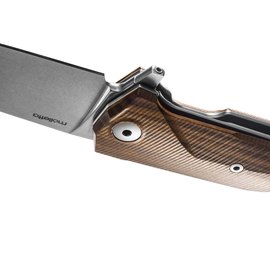 Карманный нож Lionsteel Kur Santos (KUR ST), Покрытие клинка: Satin, Цвет : Коричневый, Материал рукояти: Santos wood, изображение 4