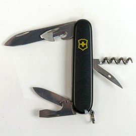 Многофункциональный нож Victorinox Spartan Mat черный матовый лак с желтым логотипом 1.3603.3_M0008p, изображение 4