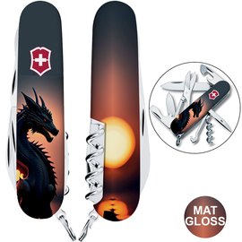 Багатофункціональний ніж Victorinox Climber Zodiac Дракон у променях сонця 1.3703.3.Z3270p, зображення 2
