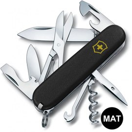 Багатофункціональний ніж Victorinox Climber Mat чорний матовий лак із жовтим логотипом 1.3703.3_M0008p