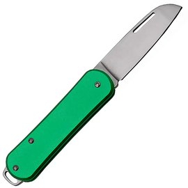 Маленький складний ніж Fox Vulpis Aluminium od green (FX-VP108 OD), Покриття клинка: Polished, Колір: Зелений, Матеріал рукояті: Алюміній, зображення 2