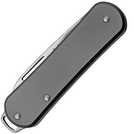 Маленький складний ніж Fox Vulpis Titanium gray (FX-VP108 TI), Покриття клинка: Polished, Колір: Сірий, Матеріал рукояті: Титан, зображення 3