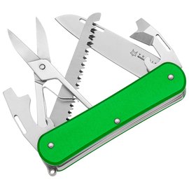 Багатофункціональний ніж для виживання Fox Vulpis Aluminium od green (FX-VP130-SF5 OD), Колір: Зелений, Матеріал рукояті: Алюміній