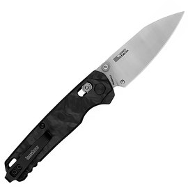 Карманный нож Kershaw Bel Air CF black (6105CF), Покрытие клинка: Satin, SW (Stonewash), Цвет : Чёрный, Материал рукояти: Карбон, изображение 2