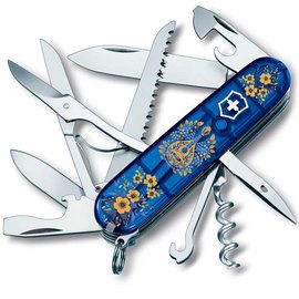 Многофункциональный сувенирный нож Victorinox Huntsman Ukraine Украинские мотивы (1.3713.T2.T1370u)