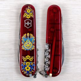 Многофункциональный сувенирный нож Victorinox Climber Ukraine Украинские мотивы (1.3703.T.T1370u)