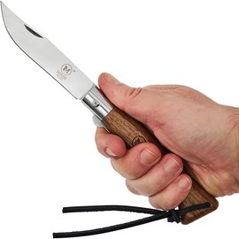 Карманный нож Main Knives "Italian line" 95 mm Blade Walnut Wood PU Loop Brown (10011)