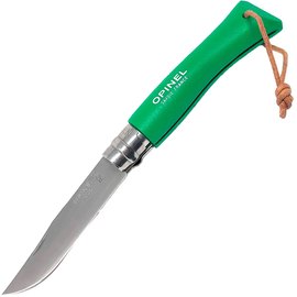 Нож туристический Opinel №7 Inox Trekking зеленый (002210), Цвет : Зелёный, Марка стали: Sandvik 12C27, Материал рукояти: Граб