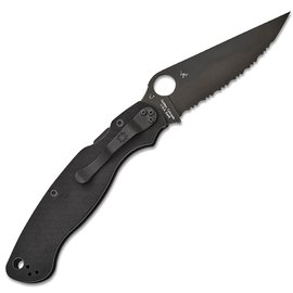 Кишеньковий ніж Spyderco Military 2 Black Blade Serrated (C36GSBK2), зображення 2