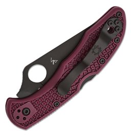 Кишеньковий ніж Spyderco Delica 4 Lightweight BB Micro-Melt PD1 FRN Burgundy (C11BGBKP), зображення 4