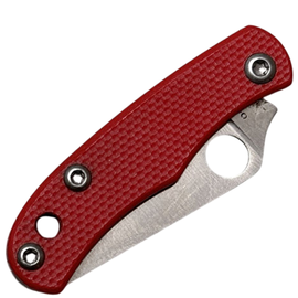 Маленький складний ніж Spyderco Bug 12C27 G-10 Red (C133GRDP), Колір: Червоний, зображення 2
