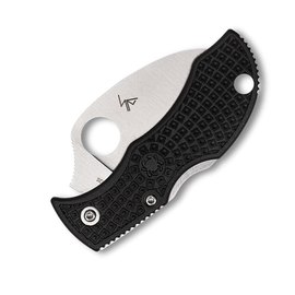 Маленький складний ніж Spyderco Manbug Hawkbill VG-10 Serrated FRN Black (MBKHBS), зображення 2
