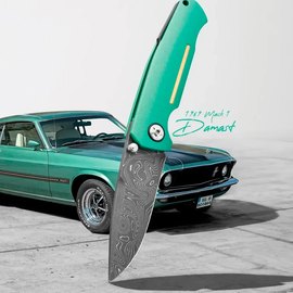 Коллекционный нож Boker 1969 Mach-1 Damast Green (111102DAM), изображение 5