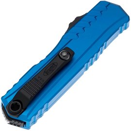 Автоматический выкидной нож Microtech Cypher II D/E Black Blade Standard Blue (1242-1BL), изображение 4