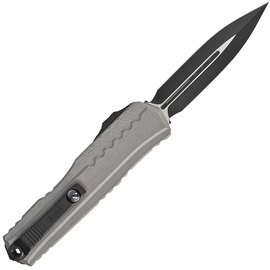 Автоматический выкидной нож Microtech Cypher II D/E Black Blade Standard Natural Clear (1242-1NC), изображение 2