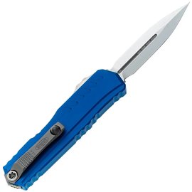 Автоматический выкидной нож Microtech Cypher II D/E Stonewash Standard Blue (1242-10BL), изображение 2