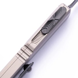 Автоматический выкидной нож Microtech Ultratech Gen III ZBP Double Edge BB PS Natural Clear (1122-2NC), изображение 3
