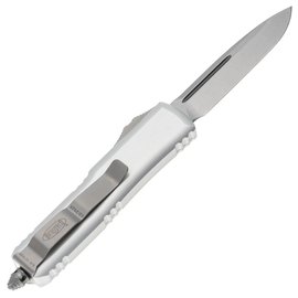 Автоматический выкидной нож Microtech UTX-85 Drop Point S/E Stonewash Standard White (231-10CR), изображение 2