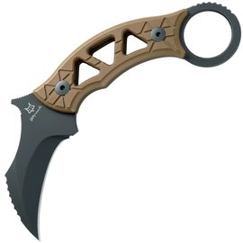 Ніж керамбіт Fox Tribal K Black Blade Titanium Bronze (FX-803 TiPVD)