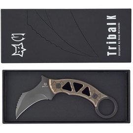 Ніж керамбіт Fox Tribal K Black Blade Titanium Bronze (FX-803 TiPVD), зображення 3