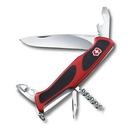 Нож Victorinox Delemont, RangerGrip 68, 130 мм, красный/черный 0.9553.C