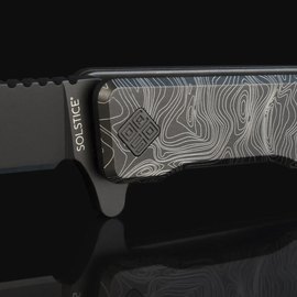 Джентльменский нож Ocaso Solstice Engraved titanium Topo Pattern Black (10ETB), Цвет : Чёрный, изображение 5