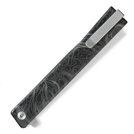 Джентльменский нож Ocaso Solstice Engraved titanium Topo Pattern Satin (10ETS), Цвет : Чёрно-серый, изображение 2