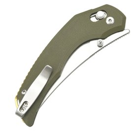 EDC ніж CJRB Nanner Green (J1955-GN), Покриття клинка: SW (Stonewash), Колір: Зелений, зображення 4