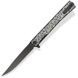 Коллекционный нож Ocaso Solstice Engraved titanium Scroll Pattern Black (10ESB)