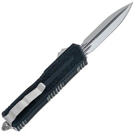 Автоматический выкидной нож Microtech Scarab II GEN III Double Edge Stonewash Black (1280-10), изображение 2
