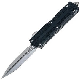Автоматический выкидной нож Microtech Scarab II GEN III Double Edge Stonewash Black (1280-10)